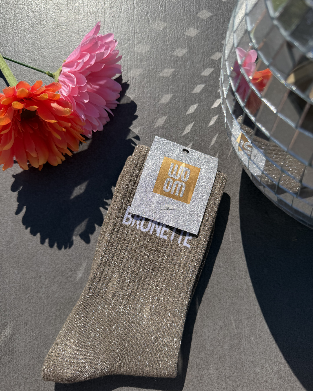 Brunette - Chaussette à paillettes