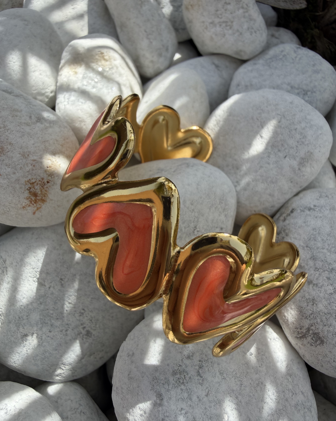 Floriane - Bracelet coeur Corail