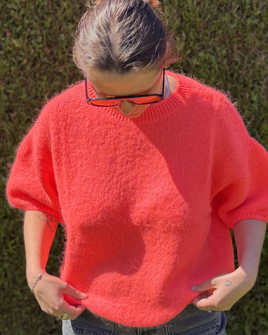 Selenay - Pull demi manche Corail