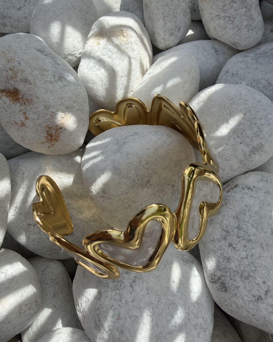 Floriane - Bracelet coeur Blanc