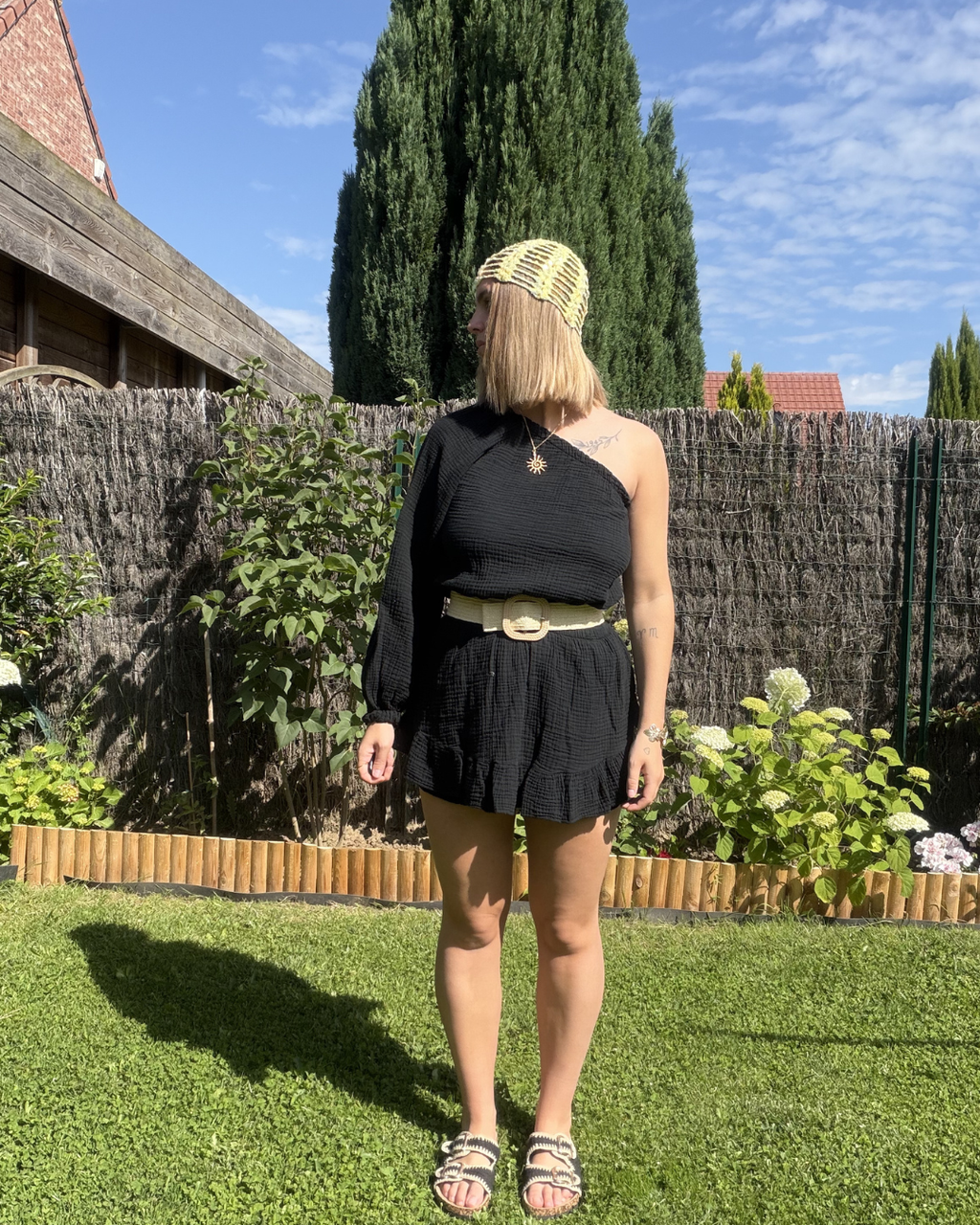 Camille - Combi short Noir