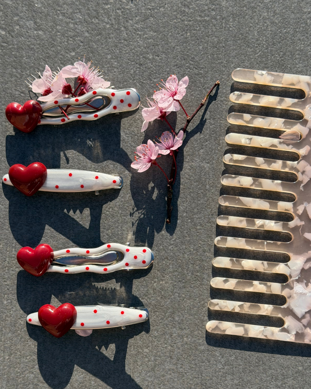 Coeur - Pinces à cheveux