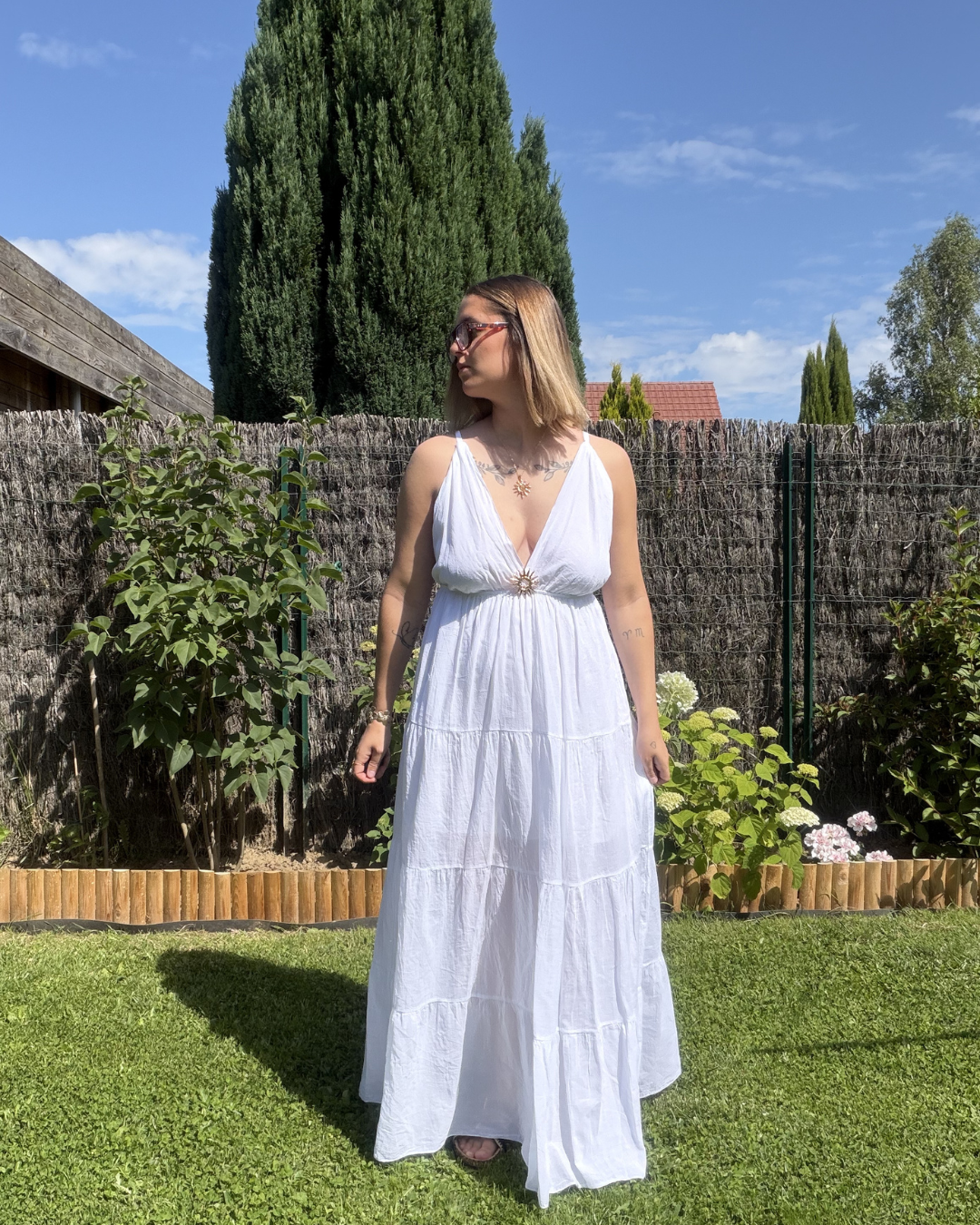 Alya - Robe coton Blanche