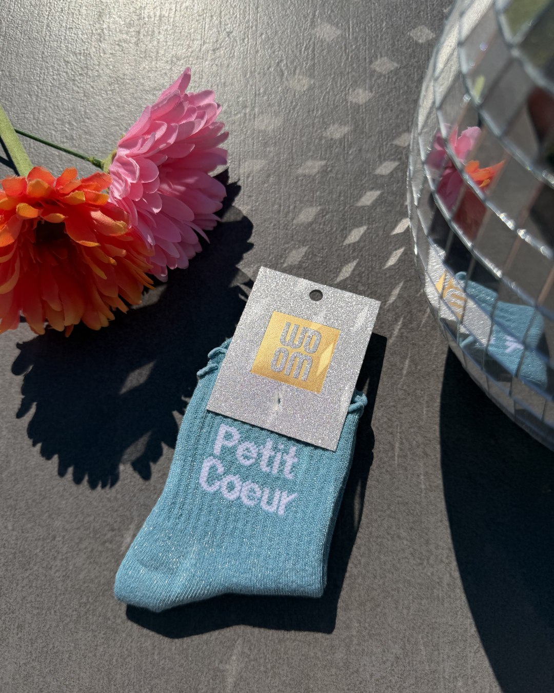 Petit coeur - Chaussettes à paillettes enfant