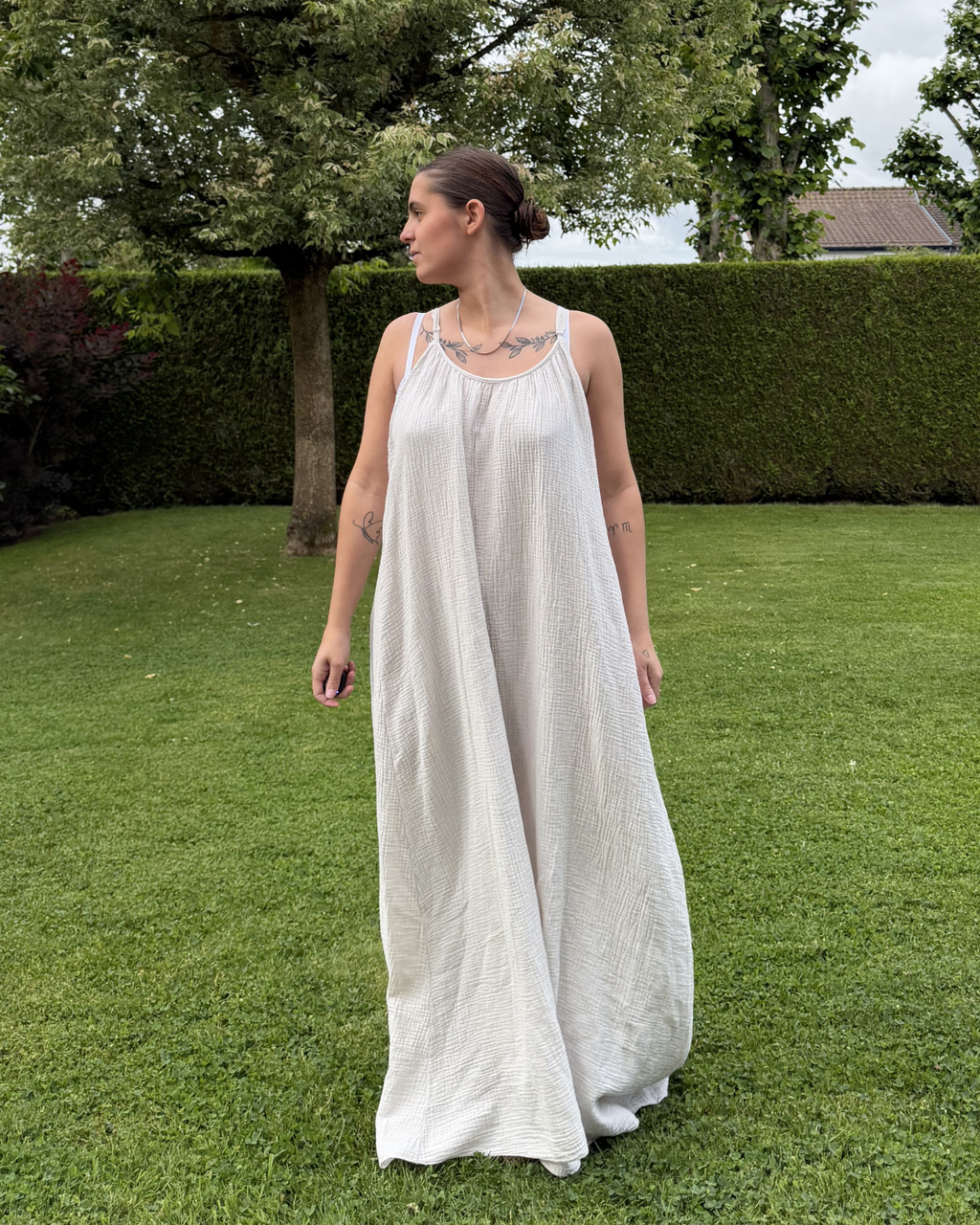 Alexandra - Robe Coton Crème