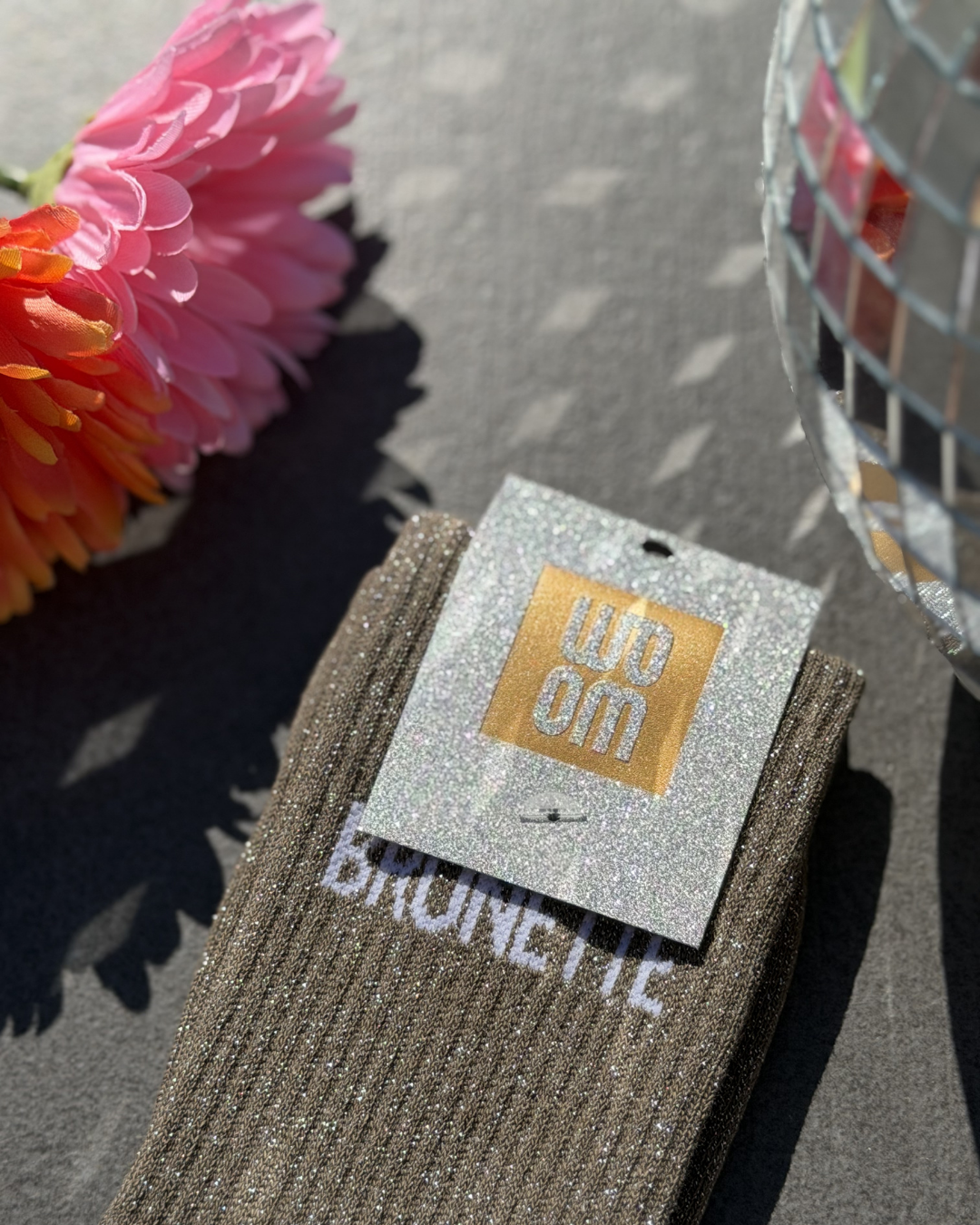 Brunette - Chaussette à paillettes