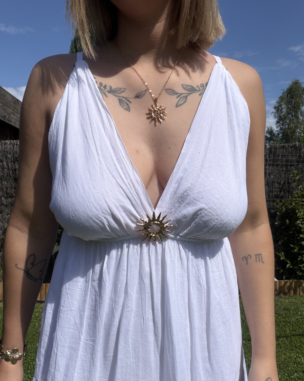 Alya - Robe coton Blanche