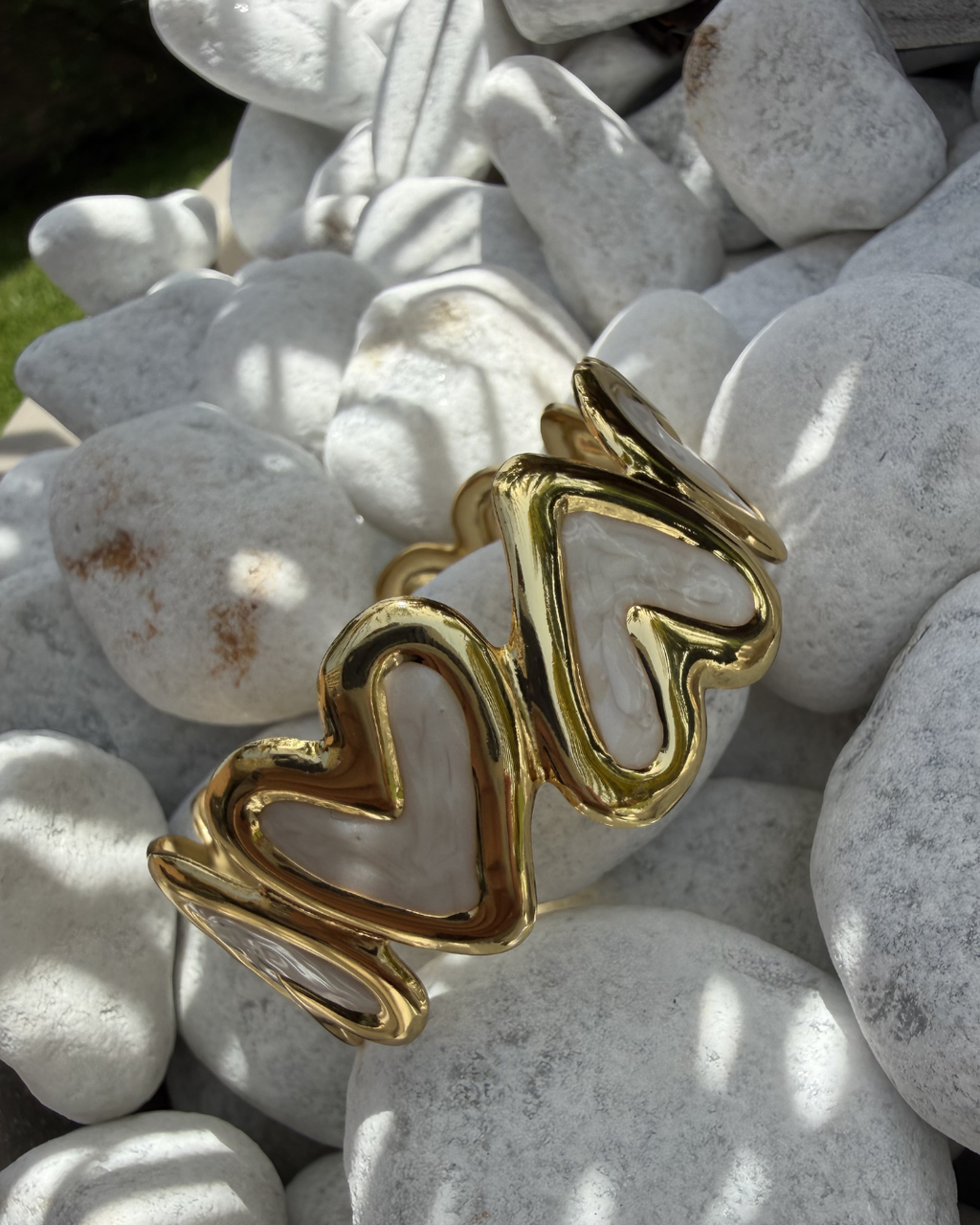 Floriane - Bracelet coeur Blanc