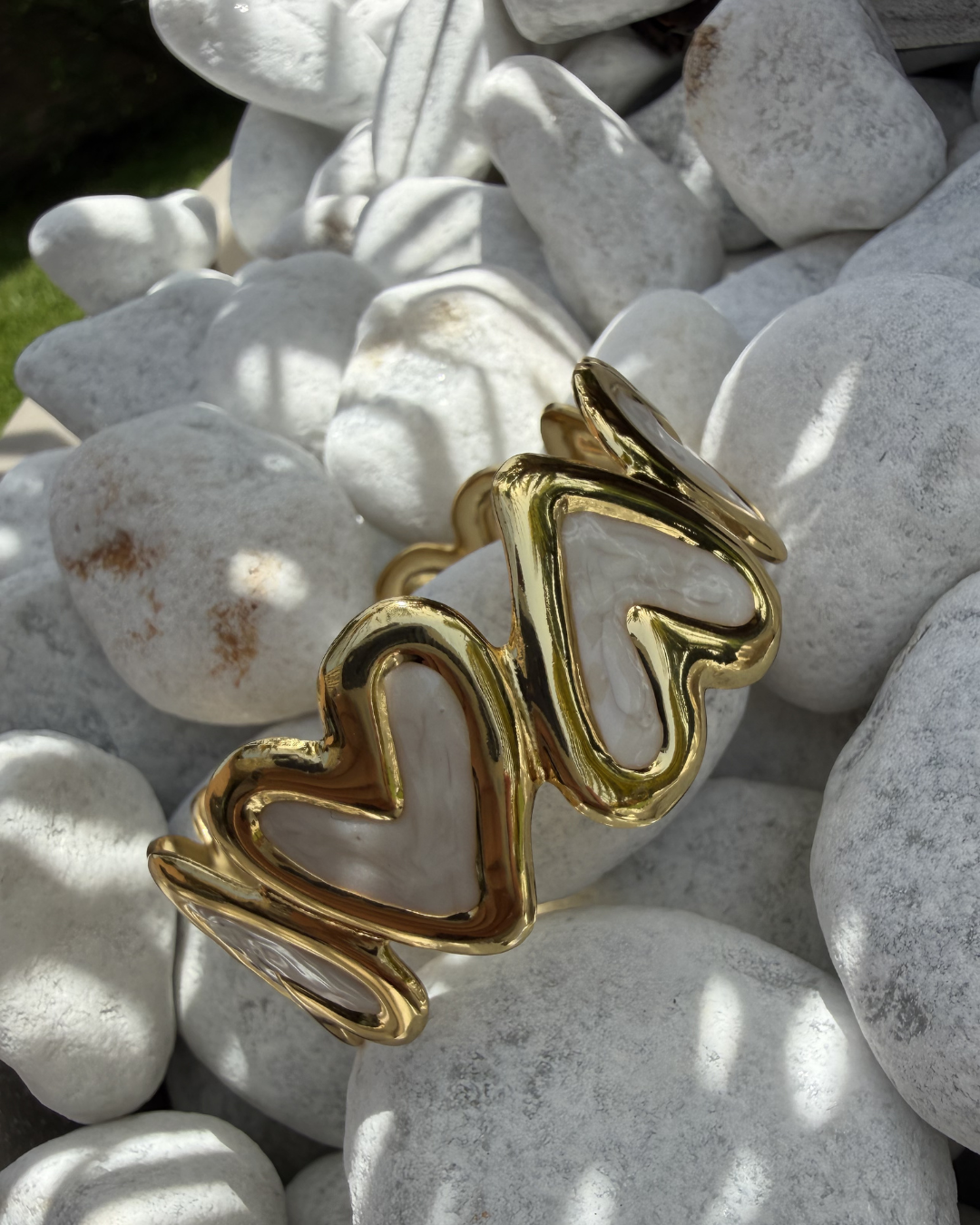 Floriane - Bracelet coeur Blanc