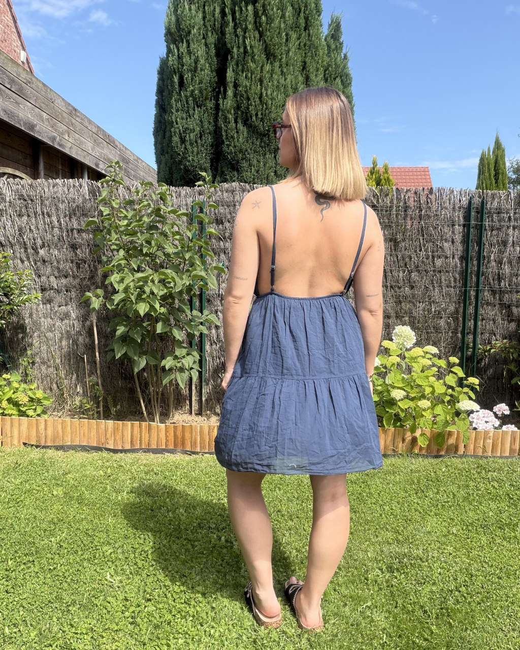 Elya - Robe Courte Bleu Marine
