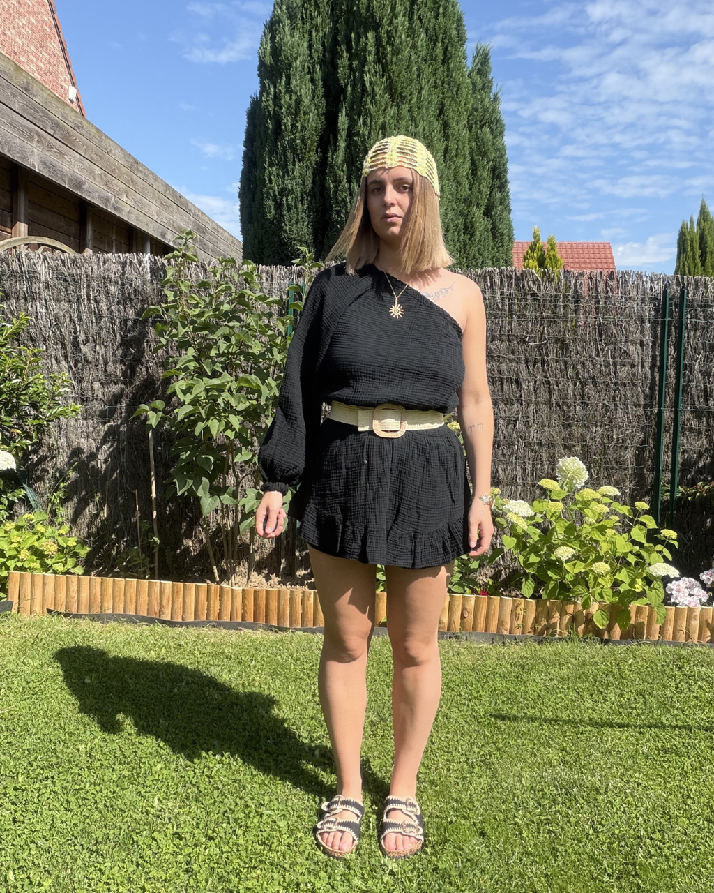 Camille - Combi short Noir