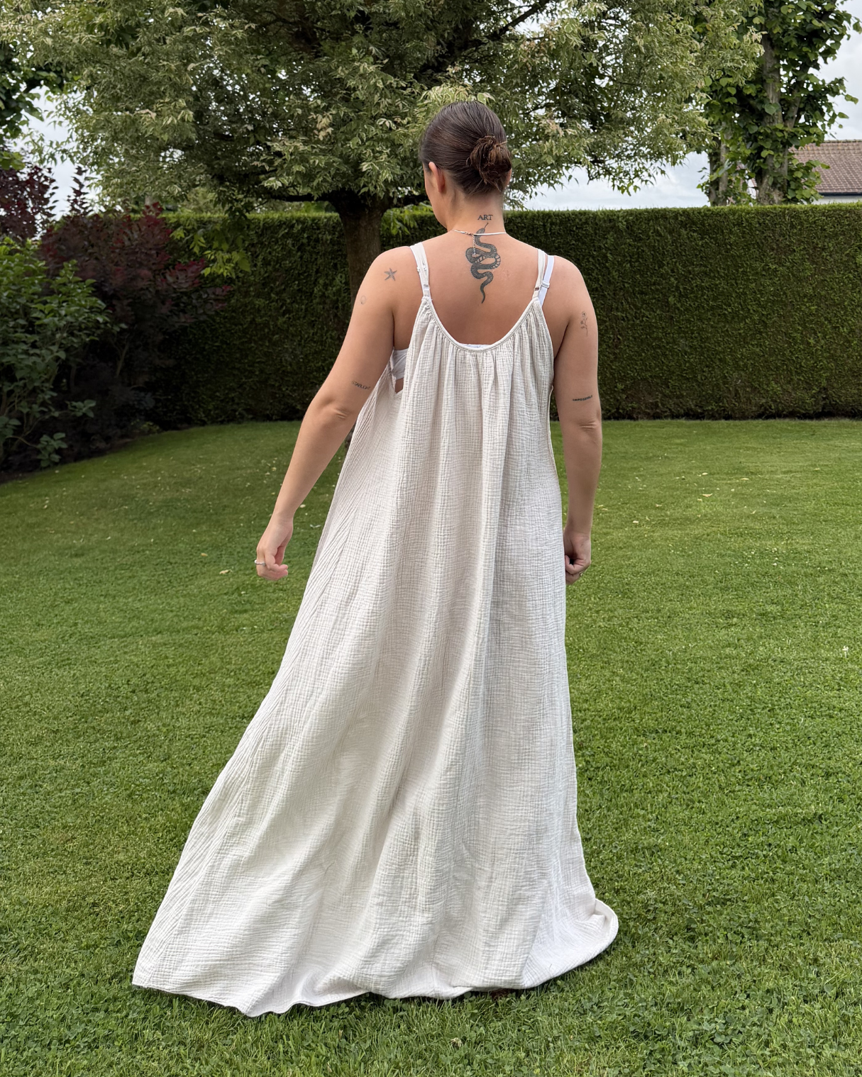 Alexandra - Robe Coton Crème