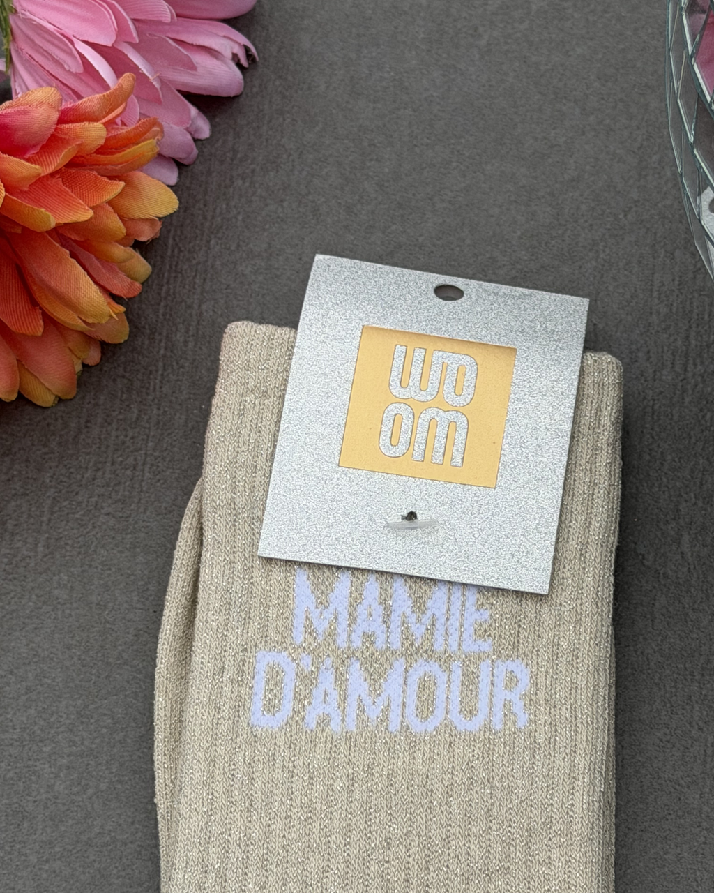 Mamie d'amour - Chaussette à paillettes