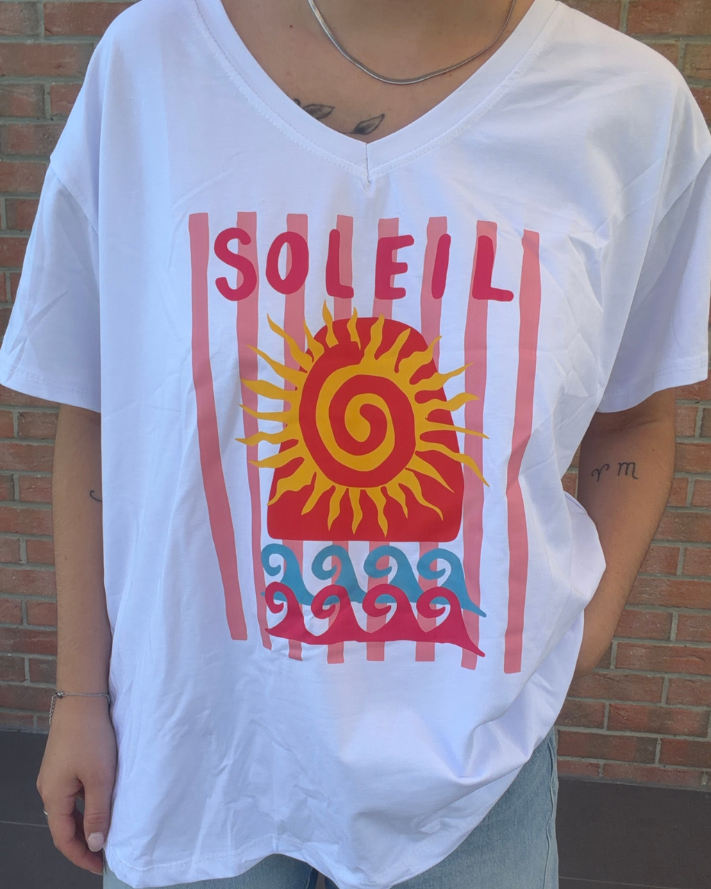 Louise - Teeshirt soleil col en V