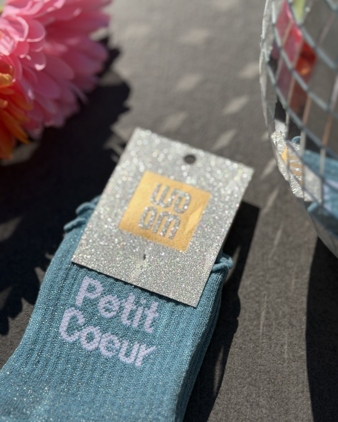 Petit coeur - Chaussettes à paillettes enfant