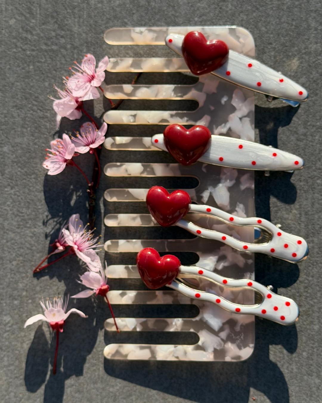 Coeur - Pinces à cheveux