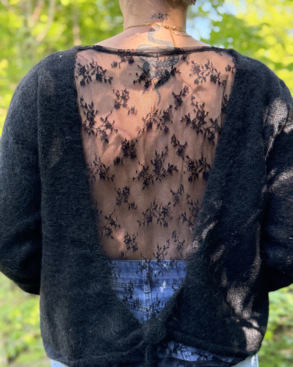 Cécile - Pull dos en dentelle