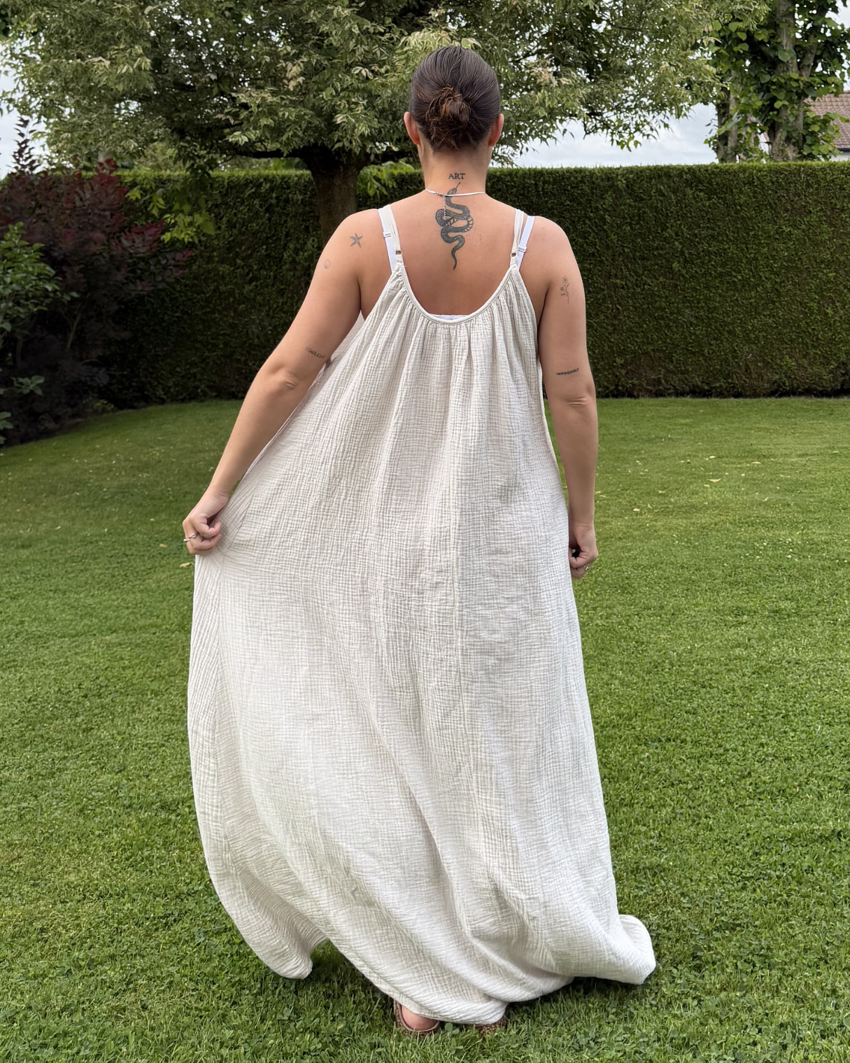 Alexandra - Robe Coton Crème