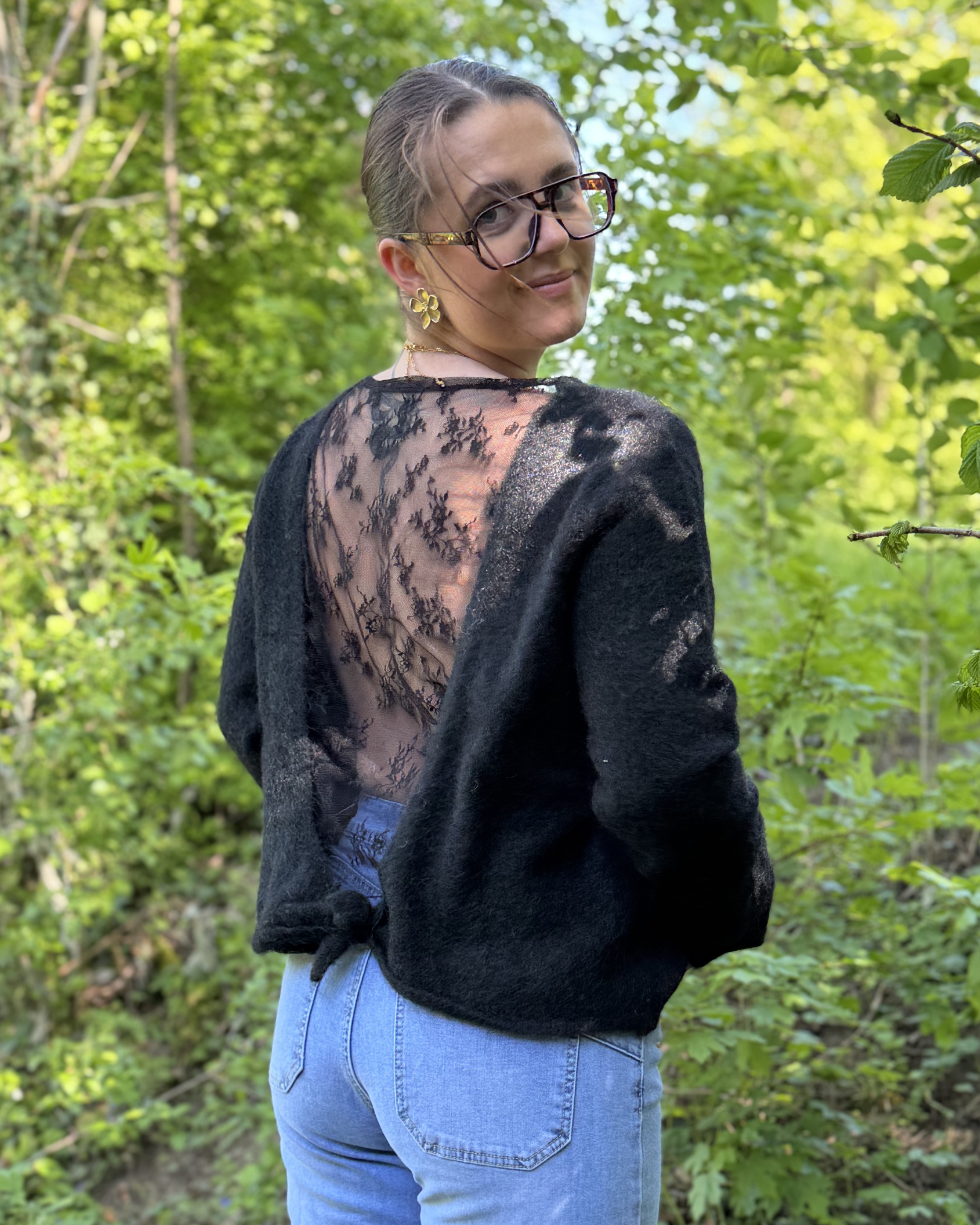 Cécile - Pull dos en dentelle