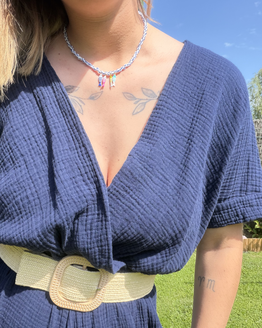 Naoli - Combi short Bleu marine