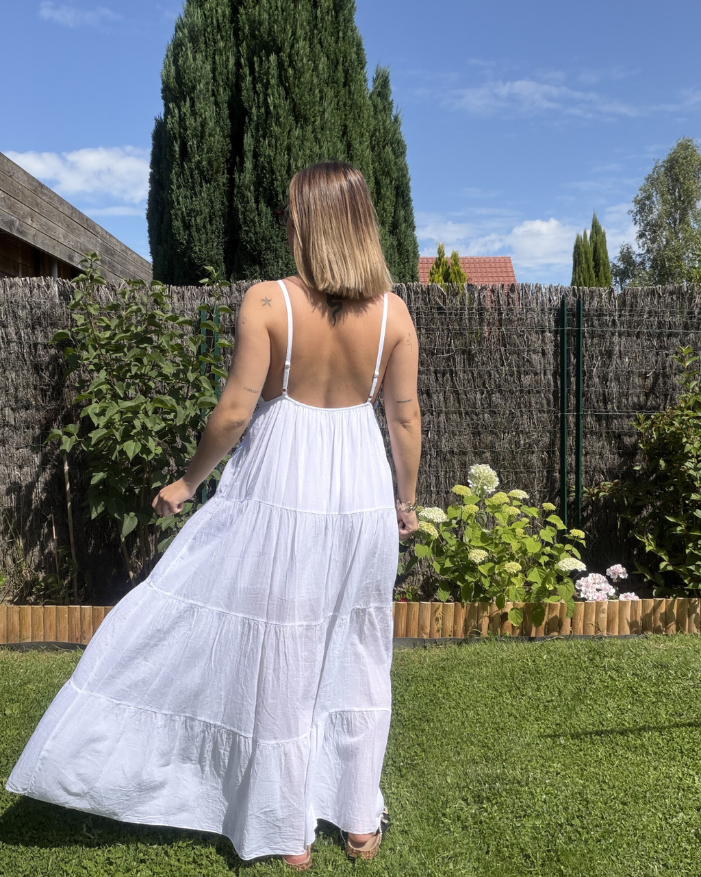 Alya - Robe coton Blanche