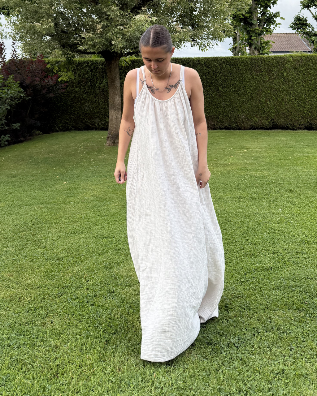 Alexandra - Robe Coton Crème