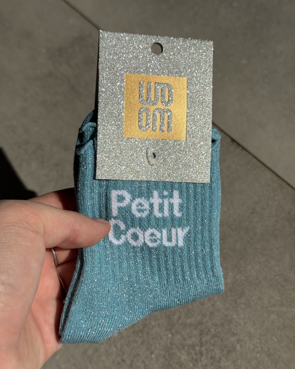 Petit coeur - Chaussettes à paillettes enfant